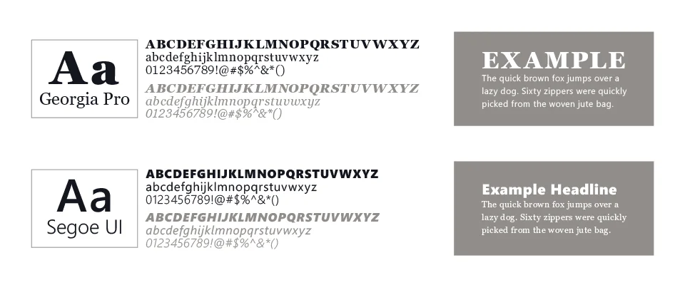 Typography direction for The Ledge brand guidelines