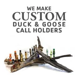 Service card advertising custom duck and goose call holders